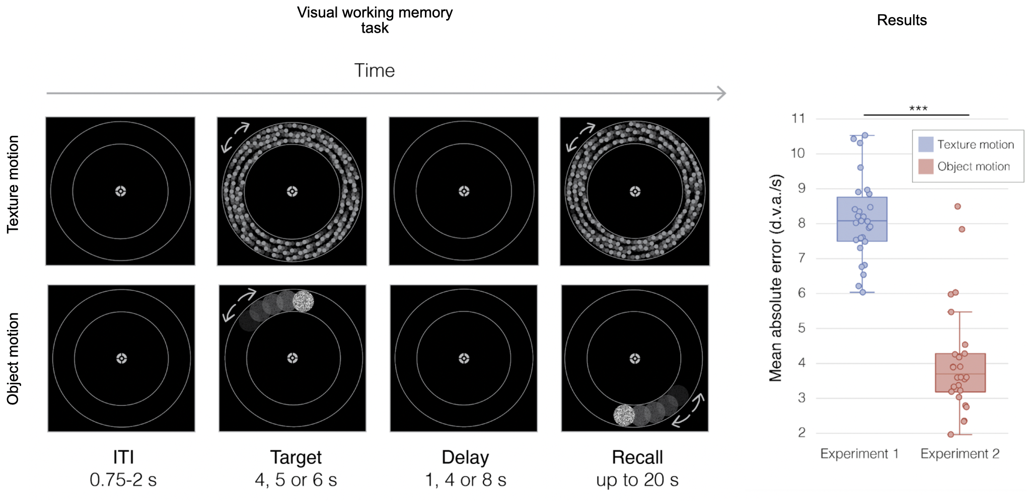 Motion and visual memory research figure